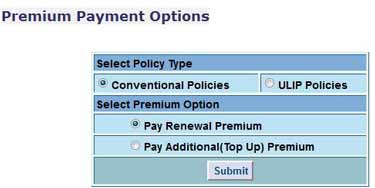 Select Policy Type Confirmation Box
