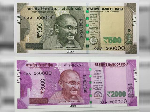 new notes of 500 and 2000