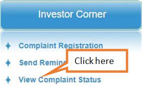 click on complaint registration button