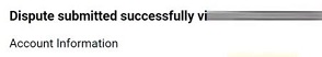 Your dispute is submitted successfully Your dispute is submitted successfully